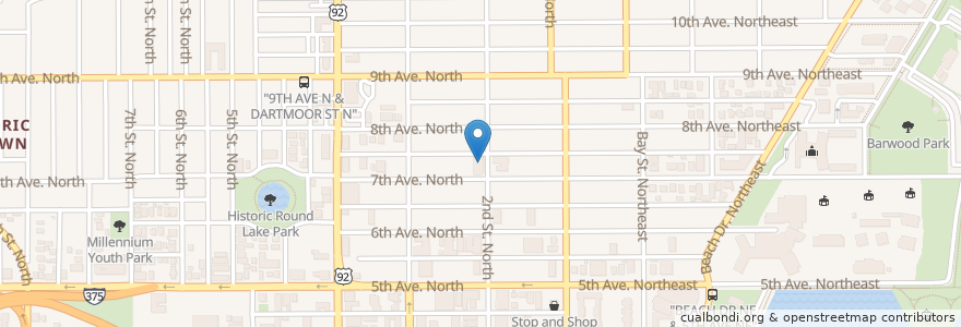 Mapa de ubicacion de Old Northeast Pizza en Amerika Syarikat, Florida, Pinellas County, St. Petersburg.