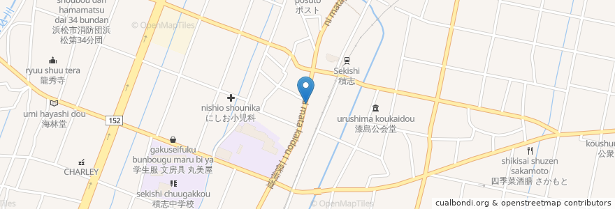 Mapa de ubicacion de 本間医院 en Jepun, 静岡県, 浜松市, 東区.