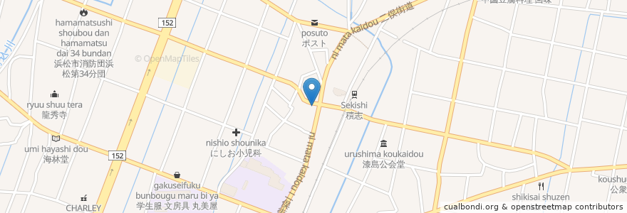 Mapa de ubicacion de 大石薬局 en Japan, Präfektur Shizuoka, 浜松市, 東区.