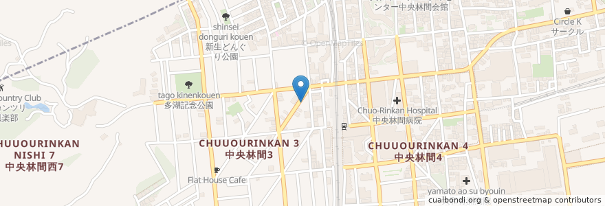 Mapa de ubicacion de 中村内科外科クリニック en Japão, 神奈川県, 大和市.