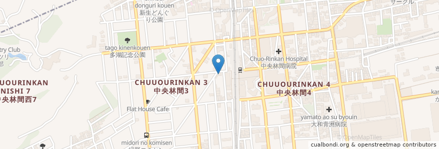 Mapa de ubicacion de 川西内科クリニック en Jepun, 神奈川県, 大和市.