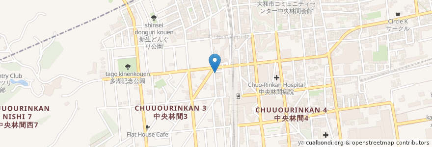 Mapa de ubicacion de 田園歯科クリニック en Japón, Prefectura De Kanagawa, 大和市.