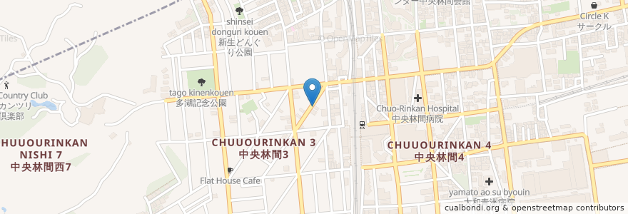 Mapa de ubicacion de つるた歯科医院 en Japonya, 神奈川県, 大和市.