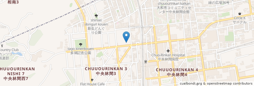 Mapa de ubicacion de わたらい歯科クリニック en Japan, 神奈川県, 大和市.