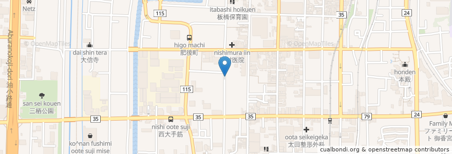 Mapa de ubicacion de 三井のリパーク ハローワーク伏見前 en Giappone, Prefettura Di Kyoto, Kyoto, 伏見区.