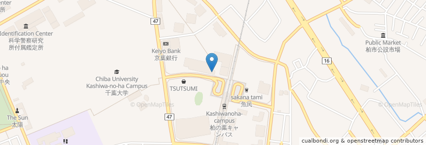 Mapa de ubicacion de タリーズコーヒー en Giappone, Prefettura Di Chiba, 柏市.