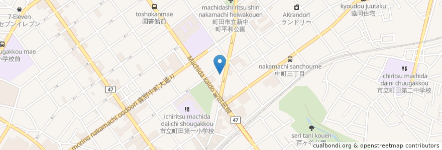 Mapa de ubicacion de タイムズ町田中町第１１ en Япония, Токио, Матида.