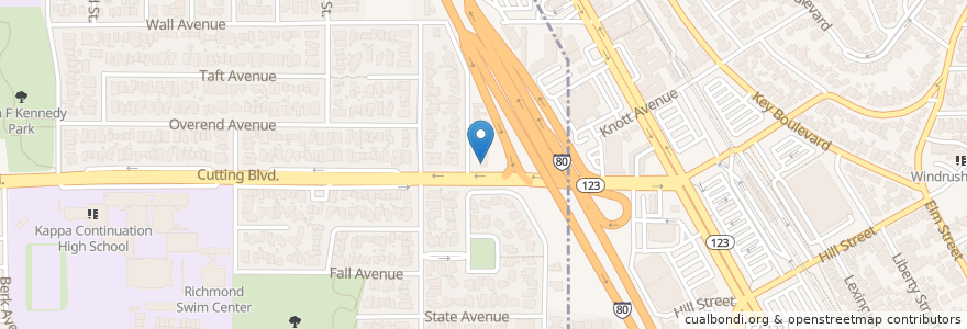 Mapa de ubicacion de Arco en アメリカ合衆国, カリフォルニア州, Contra Costa County, Richmond.
