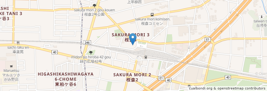 Mapa de ubicacion de サイクルパーク中喜 en Japan, 神奈川県, 大和市.