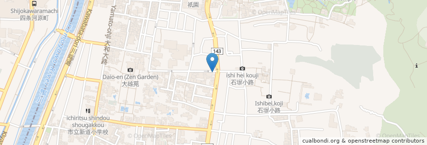 Mapa de ubicacion de 三井のリパーク 東山安井 en Japonya, 京都府, 京都市, 東山区.