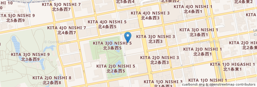 Mapa de ubicacion de NUTS　RESORT　DUO　ナッツリゾートデュオ en Japonya, 北海道, 石狩振興局, 札幌市, 中央区.