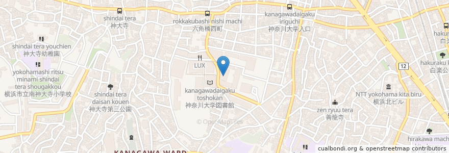Mapa de ubicacion de シフォン en Japón, Prefectura De Kanagawa, Yokohama, 神奈川区.