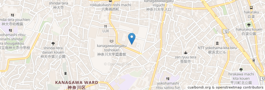 Mapa de ubicacion de 801食堂 en Japan, Präfektur Kanagawa, Yokohama, 神奈川区.