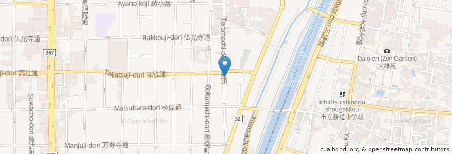 Mapa de ubicacion de 寺町イハヤパーキング en ژاپن, 京都府, 京都市, 下京区.
