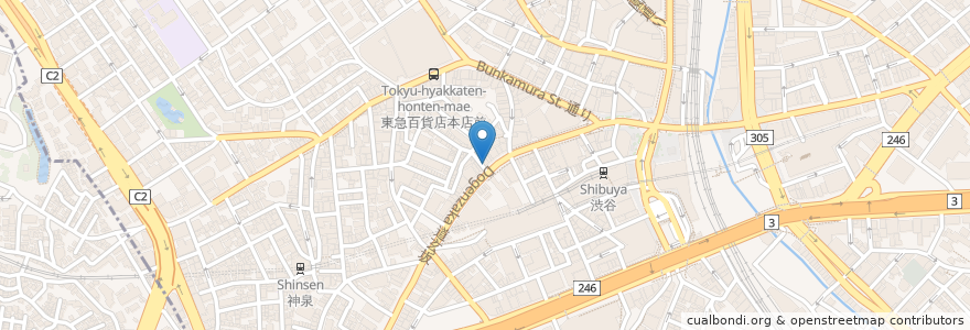 Mapa de ubicacion de Todos en اليابان, 東京都, 渋谷区.