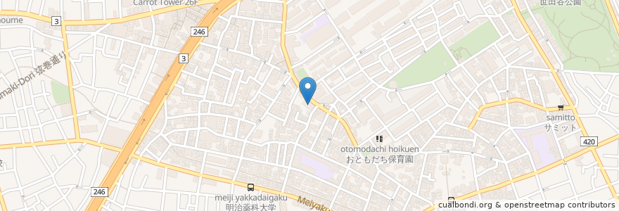 Mapa de ubicacion de スマイル en اليابان, 東京都, 世田谷区.