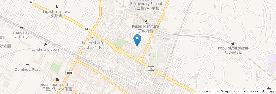 Mapa de ubicacion de タイムズカープラス en Japon, Préfecture De Chiba, 船橋市.
