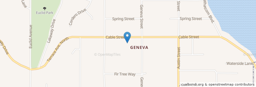 Mapa de ubicacion de Fire Station #21 (Geneva) en 미국, 워싱턴, Whatcom County, Geneva.