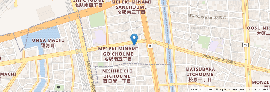 Mapa de ubicacion de 田中歯科 en 일본, 아이치현, 나고야 시, 中村区.