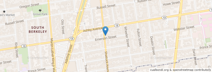Mapa de ubicacion de Munch India en 미국, 캘리포니아주, 앨러미다 군, Berkeley.