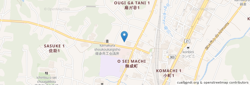 Mapa de ubicacion de ガーデンハウス en اليابان, كاناغاوا, 鎌倉市.