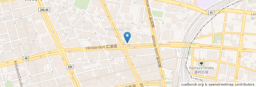 Mapa de ubicacion de 志ら梅パーキング en Giappone, 宮城県, 仙台市, 青葉区.