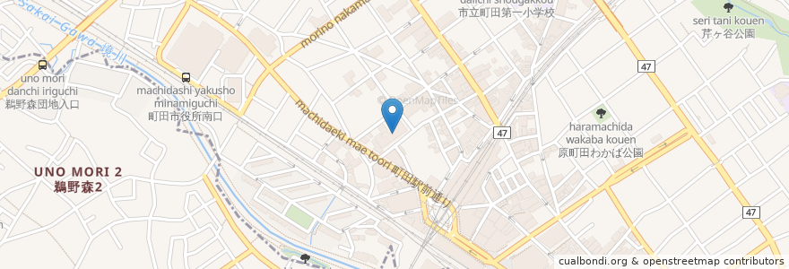 Mapa de ubicacion de いちのや駐車場 en Japão, Tóquio, 町田市.
