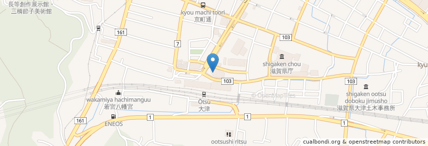 Mapa de ubicacion de 三井住友信託銀行 en Japón, Prefectura De Shiga, 大津市.