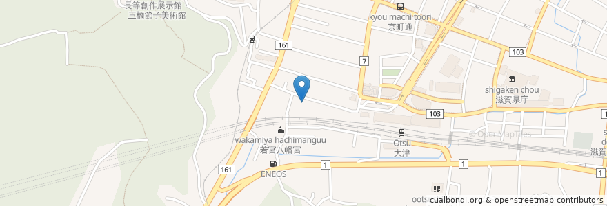 Mapa de ubicacion de 西福寺 en 日本, 滋賀県, 大津市.