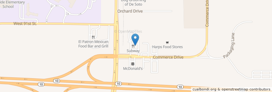 Mapa de ubicacion de Minit Mart #603 en Estados Unidos De América, Kansas, Johnson County, De Soto.