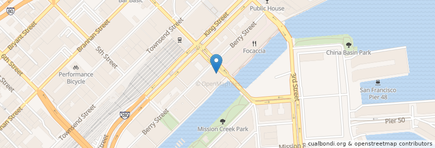 Mapa de ubicacion de Mission Bay Branch Library en 미국, 캘리포니아주, 샌프란시스코, 샌프란시스코.