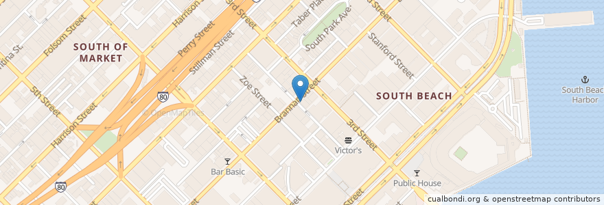 Mapa de ubicacion de Koh Samui and the Monkey Restaurand and Bar en 미국, 캘리포니아주, 샌프란시스코, 샌프란시스코.