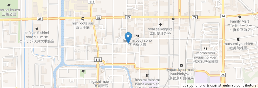 Mapa de ubicacion de 上油掛町パーキング en ژاپن, 京都府, 京都市, 伏見区.