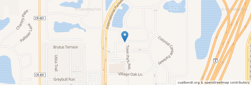 Mapa de ubicacion de Cozee Cafe en United States, Florida, Seminole County.