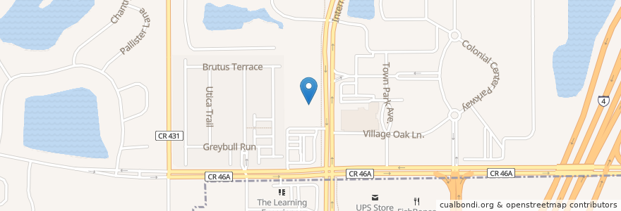 Mapa de ubicacion de Shula's 347 Grill en الولايات المتّحدة الأمريكيّة, فلوريدا, Seminole County.
