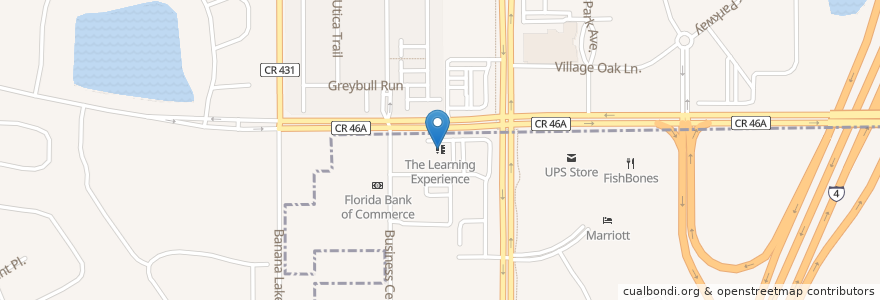 Mapa de ubicacion de The Learning Experience en الولايات المتّحدة الأمريكيّة, فلوريدا, Seminole County.