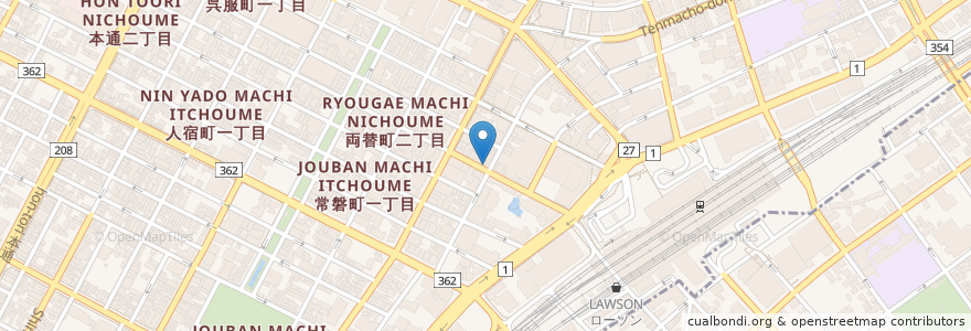 Mapa de ubicacion de 洋風居酒屋 コシーナ en Япония, Сидзуока, 静岡市, 葵区.