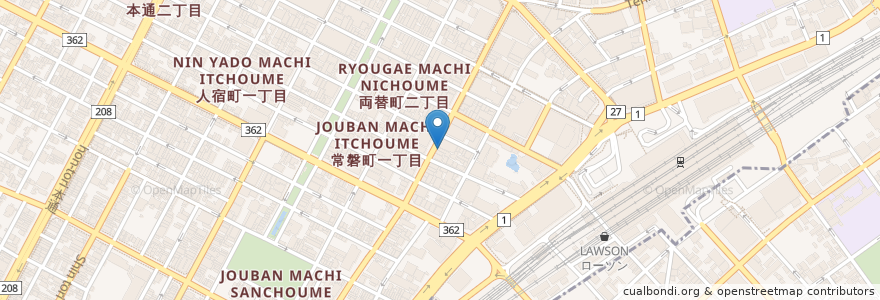 Mapa de ubicacion de 茄子の花 無庵 en Japan, Präfektur Shizuoka, 静岡市, 葵区.