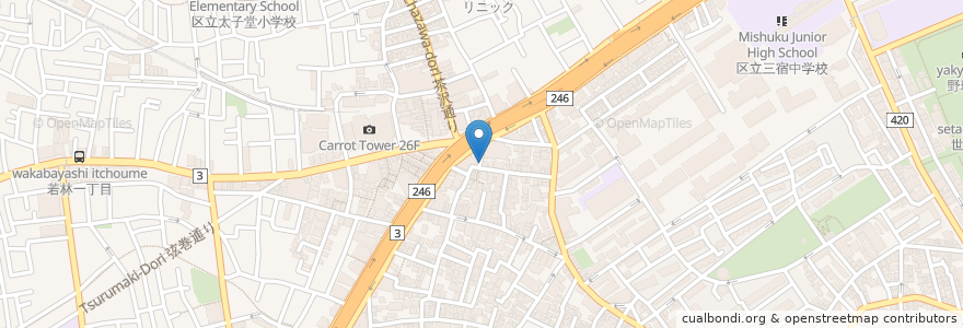 Mapa de ubicacion de いとう整形外科 en Japon, Tokyo, 世田谷区.
