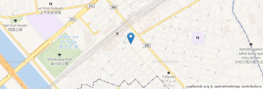 Mapa de ubicacion de ケンタッキーフライドチキン en Japonya, 東京都, 葛飾区.