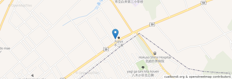 Mapa de ubicacion de コスモ石油 en Japan, 千葉県, 白井市.
