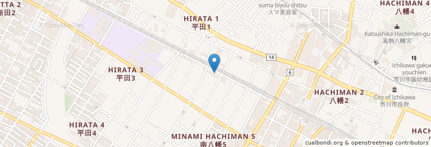 Mapa de ubicacion de タイムズ en Japon, Préfecture De Chiba, 市川市.