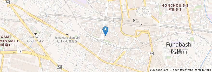 Mapa de ubicacion de 共同保育所子どもの家 en Japão, 千葉県, 船橋市.