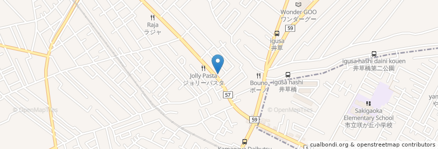 Mapa de ubicacion de 大石内科 en Japonya, 千葉県, 鎌ケ谷市.