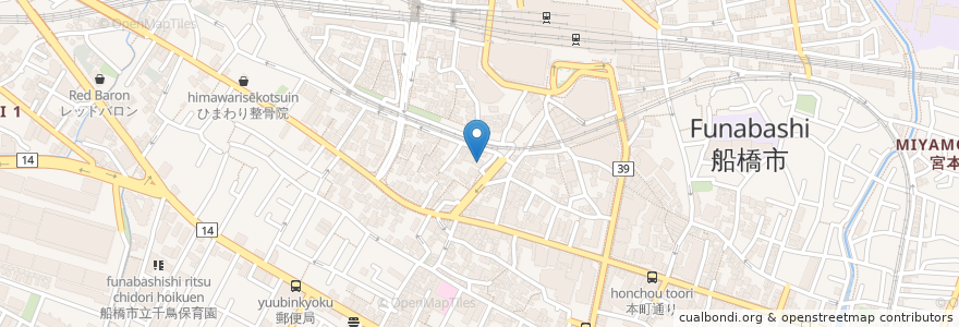 Mapa de ubicacion de 市川歯科病院 en Japan, 千葉県, 船橋市.
