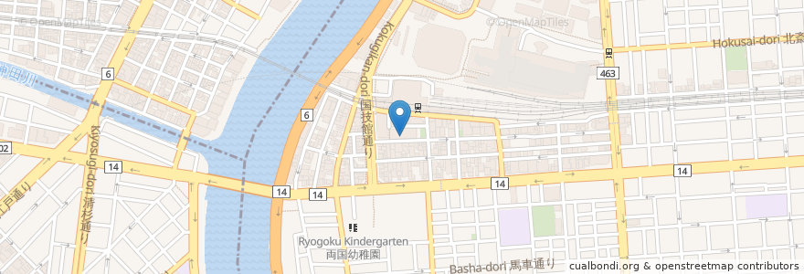 Mapa de ubicacion de 蛭間歯科 en اليابان, 東京都, 墨田区.