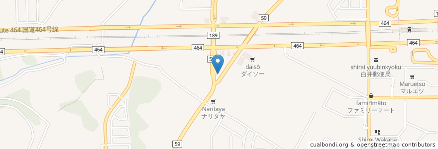 Mapa de ubicacion de 横浜家系ラーメン en ژاپن, 千葉県, 白井市.