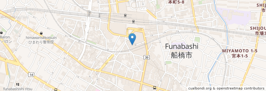 Mapa de ubicacion de がんちゃん en اليابان, 千葉県, 船橋市.
