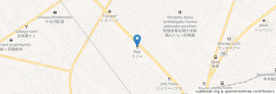 Mapa de ubicacion de ラジャ en Япония, Тиба, 鎌ケ谷市.