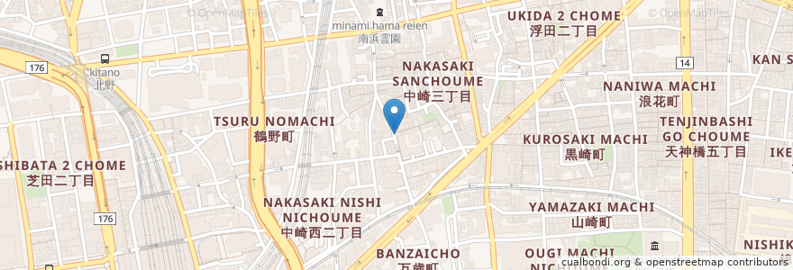 Mapa de ubicacion de パスタとドリア Cosi Cosi en 일본, 오사카부, 오사카, 기타구.
